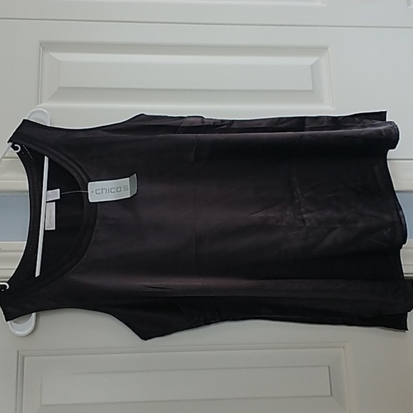 Chico's Tops - Chico's Black Sophisticated Tank Shell Chico's 2 (M)